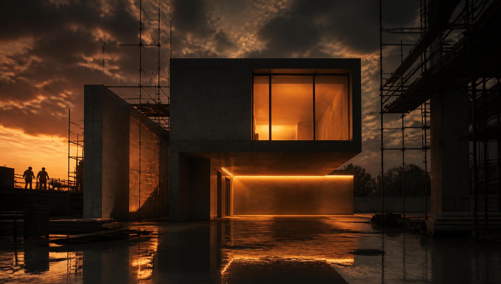 Obra de construção moderna executada pela COE3S